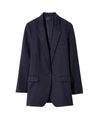 Nili Lotan Diane Pinstriped Blazer In Dark Navy