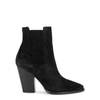 Saint Laurent Theo 100 Black Suede Chelsea Boots In Black