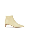 JIL SANDER 50 CREAM LEATHER ANKLE BOOTS,3924082