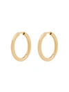 TOM WOOD 9KT YELLOW GOLD SMALL CLASSIC HOOP EARRINGS