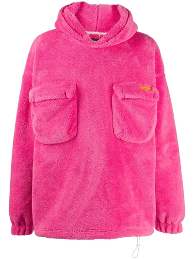 Goodboy Oversized Faux Fur Hoodie In Pink