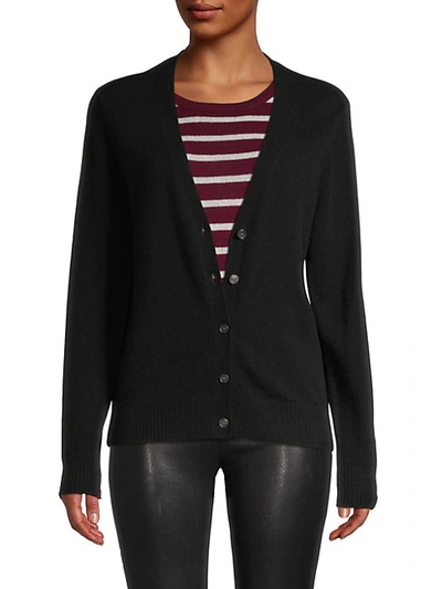 Amicale Women's Cashmere Cardigan In Black