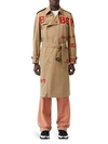 BURBERRY LOGO DOUBLE-BREASTED SNAP TRENCH COAT,0400012837105
