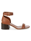 BURBERRY ATTENBY ANKLE STRAP LEATHER SANDALS,0400012871154