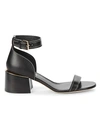 BURBERRY ATTENBY ANKLE-STRAP LEATHER SANDALS,0400012871088