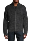 BURBERRY FRONT-ZIP CASHMERE-BLEND SWEATER,0400012831047