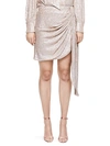 JONATHAN SIMKHAI Sequin Drape Front Mini Skirt,0400013216812