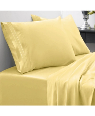 Sweet Home Collection Microfiber King 4-pc Sheet Set Bedding In Yellow