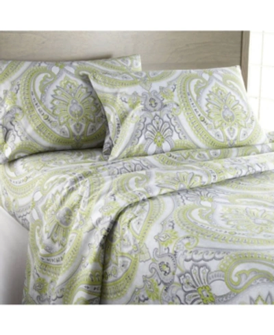 Southshore Fine Linens Classic Paisley Ultra-soft 4-piece Sheet Set Bedding In Green