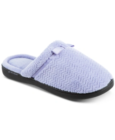 Isotoner Signature Isotoner Women's Chevron Microterry Clog Slippers, Online Only In Periwinkle