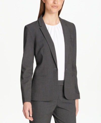 CALVIN KLEIN ONE-BUTTON BLAZER, REGULAR AND PETITE SIZES