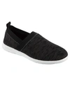 Isotoner Signature Zenz From Isotoner Women's Indoor/outdoor Elastic Sport Knit Elastic Slip-ons In Black Mult