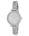 Laura Ashley Ladies' Silvertone Link Bracelet Watch In Silver