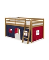 Alaterre Furniture Twin Roxy Junior Loft Tent In Cinnamon With Blue