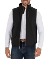 Wells Lamont Men's Sherpa Lined Canvas Vest With Zip Utility Pocket In Black