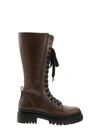 BRUNELLO CUCINELLI RIDING CALFSKIN LACE-UP BOOTS WITH PRECIOUS CONTOUR,MZBSC1893 C6372