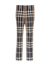 BURBERRY TAILORED PANTS IN TECHNICAL COTTON WITH TARTAN MOTIF,4565218A8770