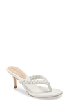 Gianvito Rossi 70mm Tropea Braided Leather Thong Sandal In White