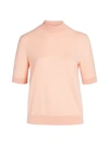 LAFAYETTE 148 MOCKNECK SHORT-SLEEVE CASHMERE SWEATER,400013221254