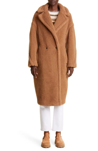 Max Mara Teddy Bear Icon Faux Fur Coat In Multi-colored