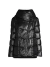 Donna Karan Stand Collar Down Puffer Coat In Black
