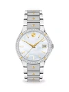 Movado Women's Se Two-tone Stainless Steel & Diamond Bracelet Watch In Silver