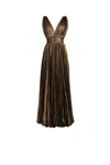 dressing gownRTO CAVALLI LUREX PLEATED MAXI DRESS,15121494