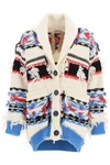 N°21 Maglia Distressed-effect Cardigan In White,blue,red