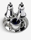 ARTHUR PRICE ARTHUR PRICE SILVER-PLATED THREE-PIECE CONDIMENT SET AND TRAY,53671936