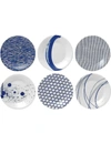 ROYAL DOULTON ROYAL DOULTON PACIFIC PLATES SET OF SIX 16CM,53548887