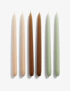 HAY CONICAL TAPER CANDLES SET OF SIX,R03663883