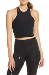 Beyond Yoga Spacedye Studio Cropped Tank In Black