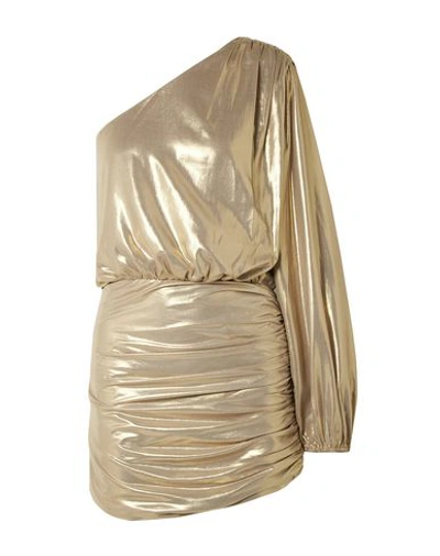 Michelle Mason Short Dresses In Gold