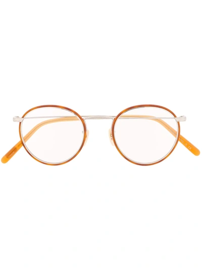 Oliver Peoples Colloff Round Glasses In Brown