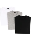 Dsquared2 Round Neck T-shirt (set Of Three) In White