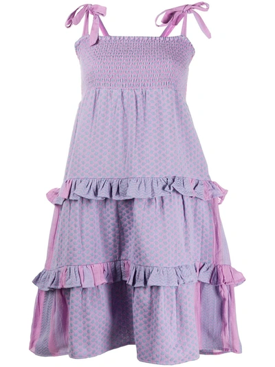 Cecilie Copenhagen Minami Ruffled Dress In Purple