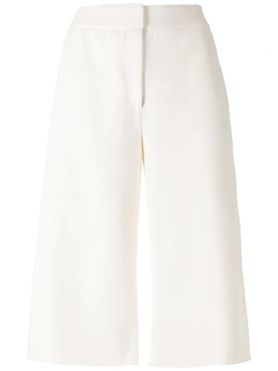 Alcaçuz Straight-leg Bermuda Shorts In White