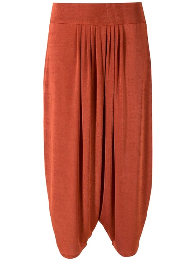 Alcaçuz Lucila Cropped Trousers In Orange