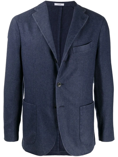 Boglioli Single-breasted Fitted Blazer In Blue