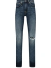 R13 SID RIPPED-DETAIL SKINNY JEANS