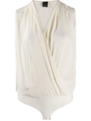 PINKO WRAPAROUND STYLE JERSEY BODYSUIT