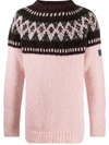 RAF SIMONS OVERSIZE INTARSIA-KNIT JUMPER