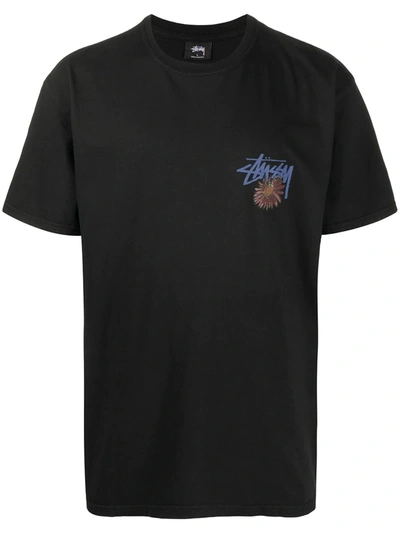 Stussy Logo-print Short Sleeved T-shirt In Black