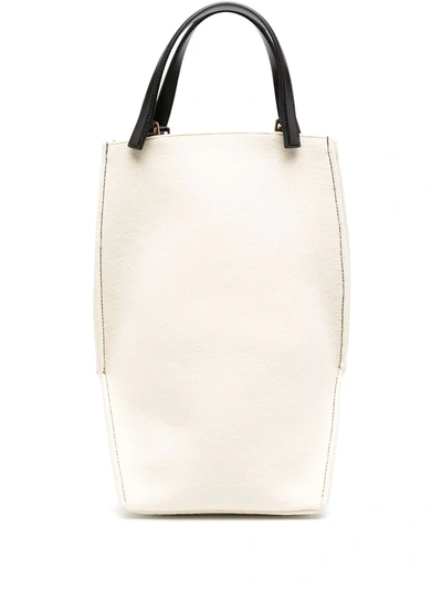 Jil Sander Rectangular Tote In Neutrals