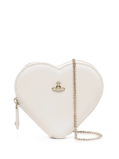 Vivienne Westwood Victoria Heart Crossbody Bag In Neutrals