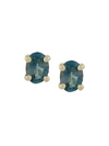 Wouters & Hendrix Gold 18kt Yellow Gold Topaz Charleston Chapters Stud Earrings In Blue