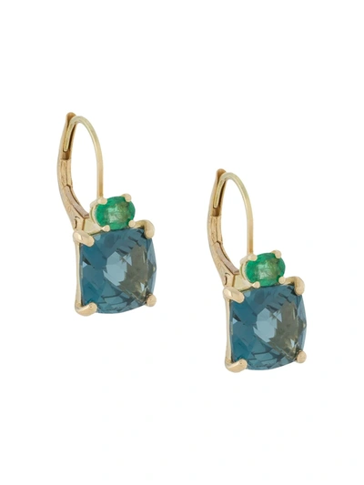 Wouters & Hendrix Gold 18kt Yellow Gold Charleston Chapters Earrings In Blue