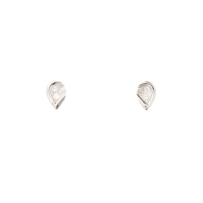 Poiray Boucle D'oreilles Attrape Coeur In Or Blanc