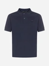 Prada Cotton Piqué Polo Shirt In Navy