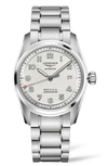 Longines Men's Automatic Spirit Stainless Steel Chronometer Bracelet Watch 40mm In Silver